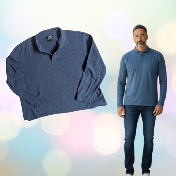 Roots Other - 2 For $10 - Roots Men's Cotton Long Sleeved Henley Grey Blue Size XXL